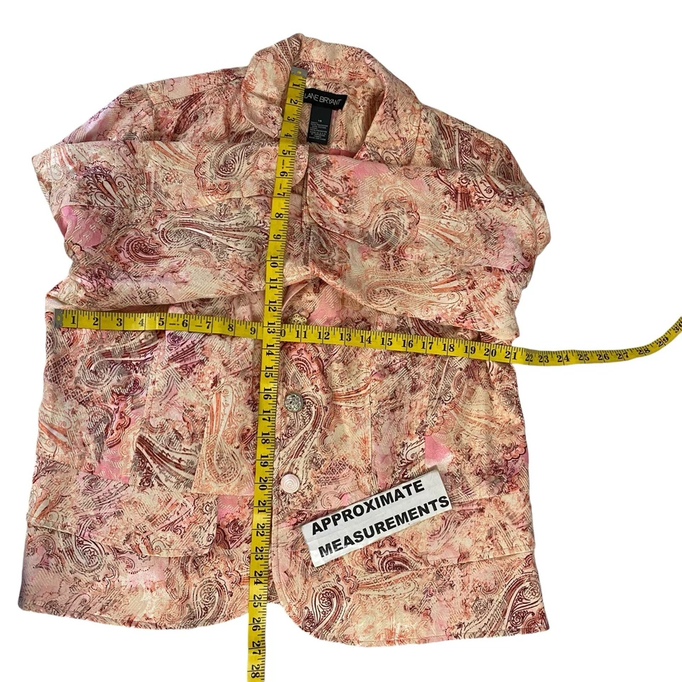 Blazer Lane Bryant Mujer 18 Naranja Chaqueta Trabajo Oficina Cosecha Informal Carrera Foto 3 de 4