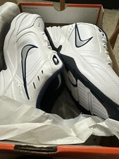Size 10 - Nike Air Monarch IV White Navy