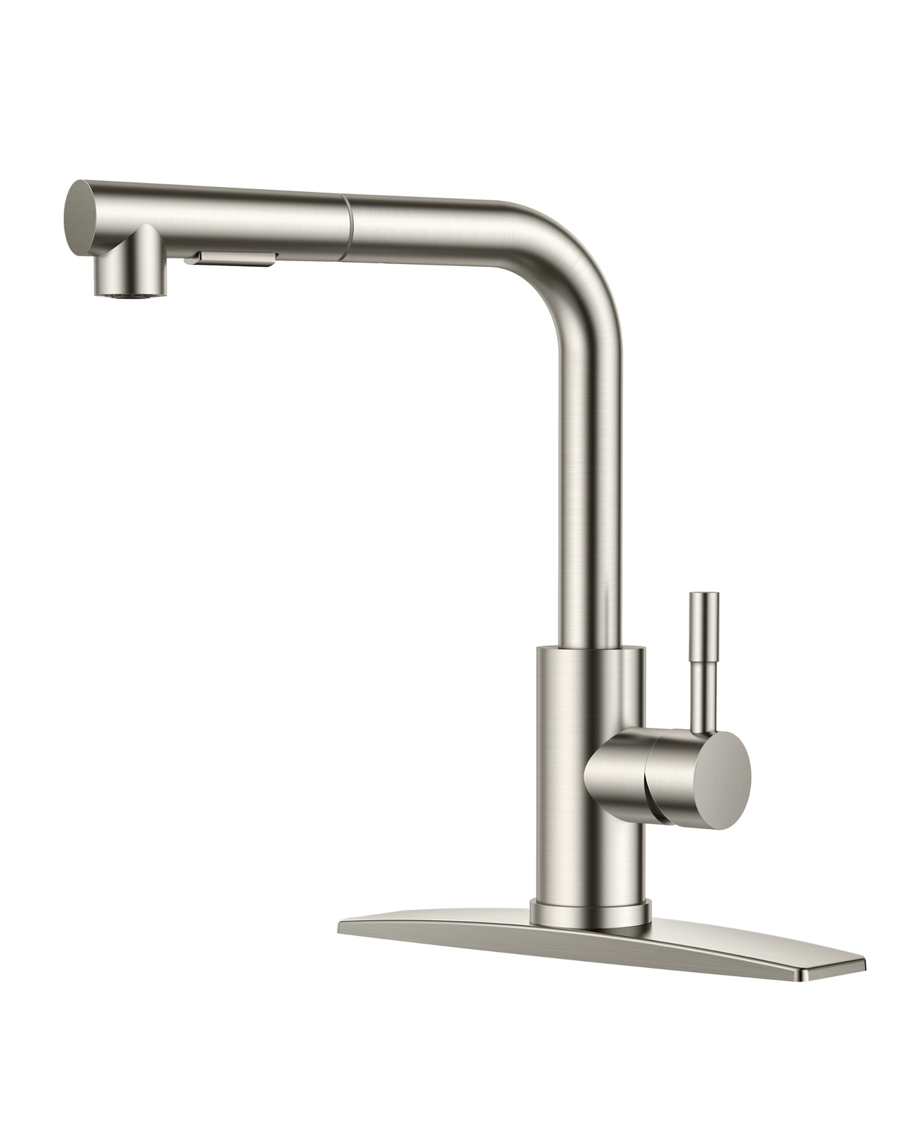 Kitchen Faucets Pull Down Sprayer Brushed Nickel Stainless Steel, Single Hand...