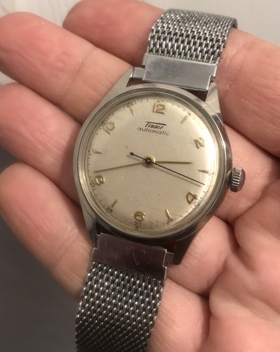 Vintage Tissot \u0026 Fils 17j Automatic Bumper Stainless Military Style Men's  Watch | eBay