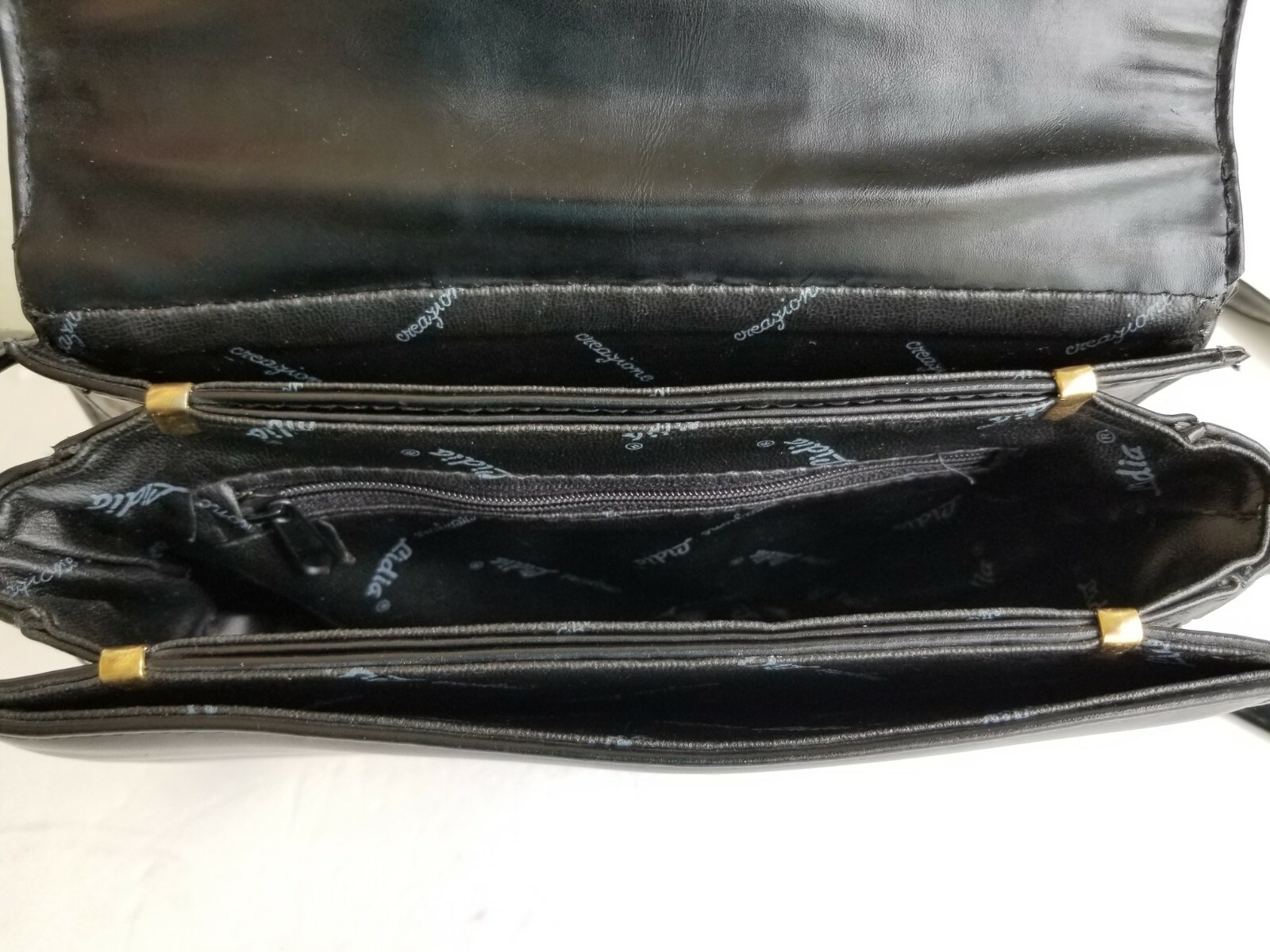 Lidia Croc Embossed Patchwork Leather Shoulder Cr… - image 9