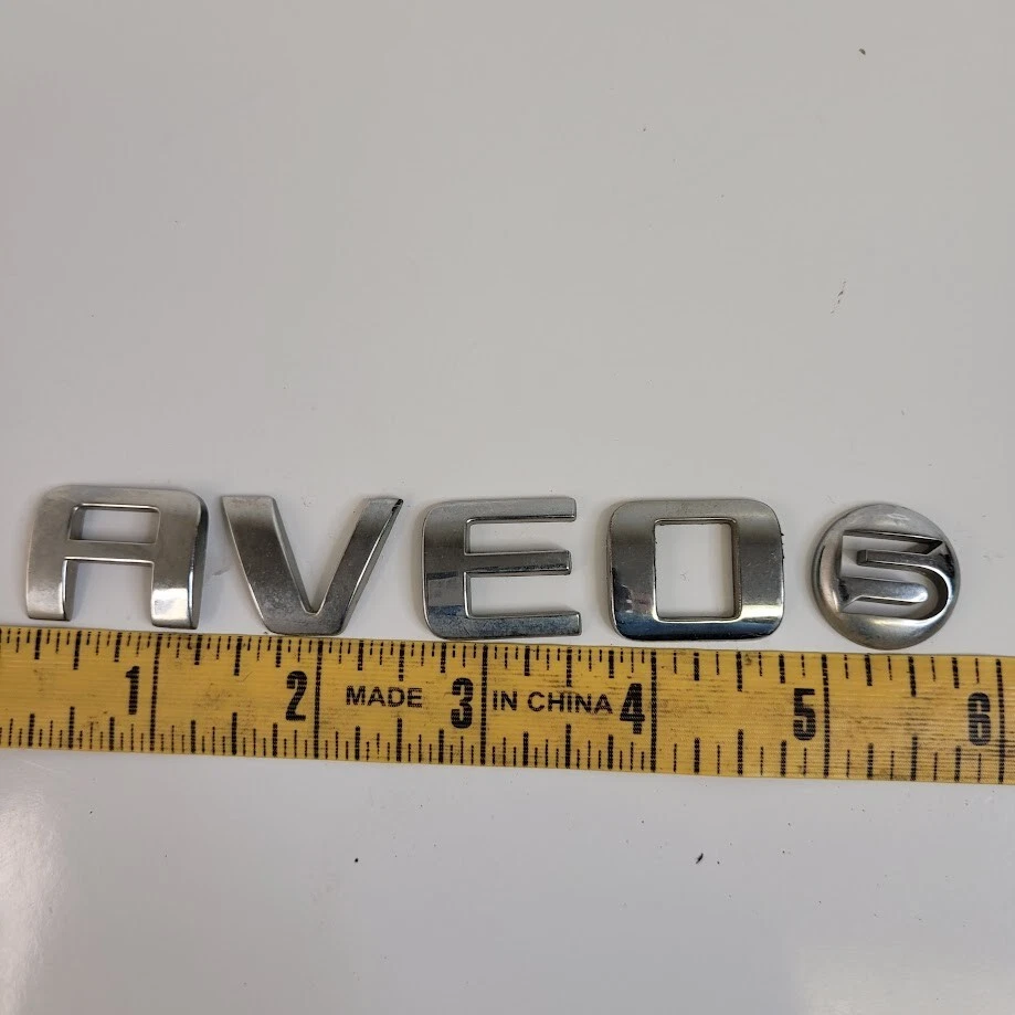 Chevrolet Aveo5 2004-2011 tapa trasera emblema maletero logotipo letras placa de identificación cromada Foto 3 de 4