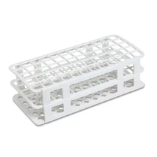Test Tube Rack, Plastic, 16mm, 60 Holes, White, Karter Sci 207I2 (Single)