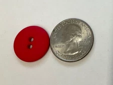 DILL BUTTONS #103006 - RED - ROUND - 2 HOLE - 20mm, 8 BUTTONS IN SET