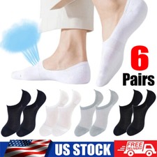 6Pair Men's Casual Socks Cotton High Elastic Low Top Non-slip Socks Summer Socks