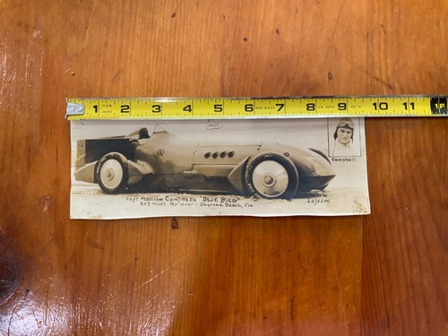 Rare Post Card Daytona Beach Florida Sir Campbell Beach Racing Blue Bird - Picture 7 of 8