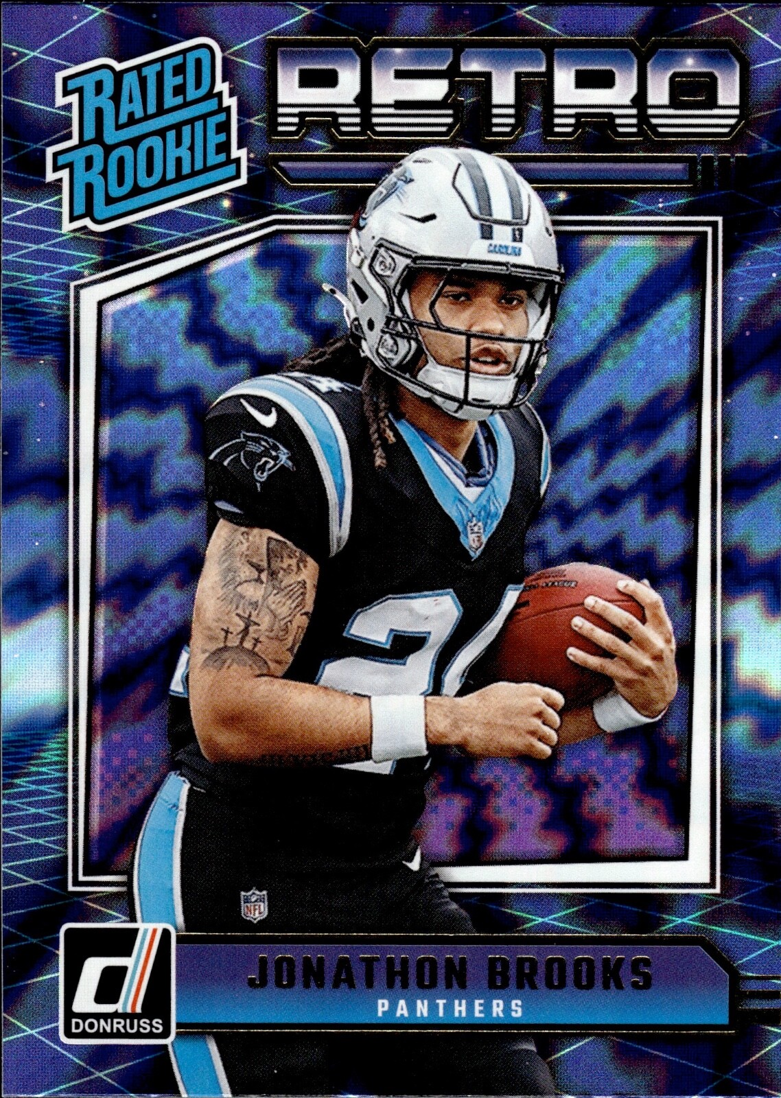 2024 Donruss Jonathon Brooks Rated Rookie Retro Blue Shock #3 🔥 2