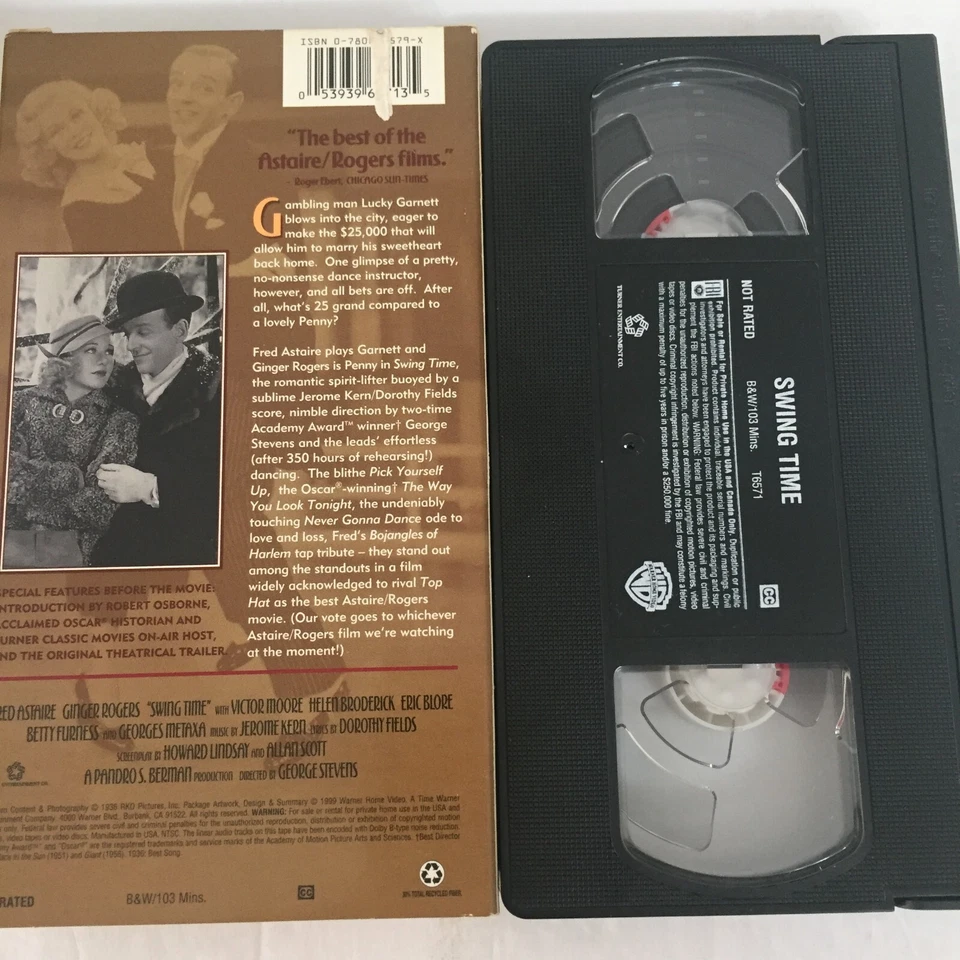 Swing Time VHS Tape:  Ships Same Day With Tracking - Image 2 of 2