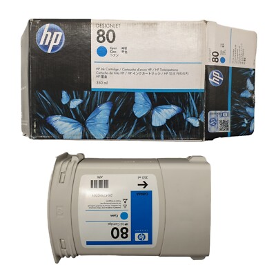 HP 80 Tintenpatrone Cyan C4846A Original Original Color Deskjet Drucker Blau