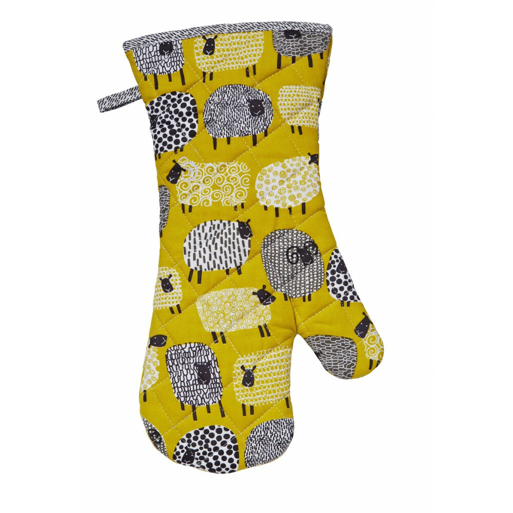 Dotty Sheep GAUNTLET sheep oven glove oven mitt one hand ovenglove farm animals