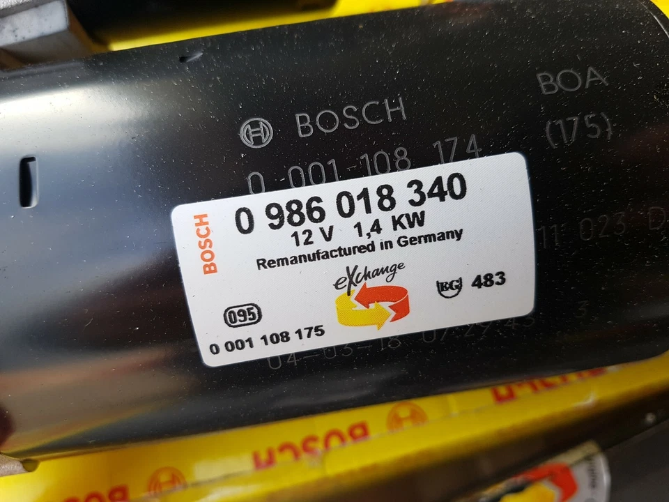 MOTORINO AVVIAMENTO BOSCH 0986018340 VW A4 A6 A8 BENZINA 2.4 2.6 2.7 2.8 3.0 - Imagen 2 de 4
