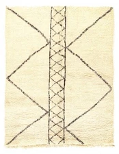 Fine Hand Knotted Vintage Moroccon 5'7'' X 7'6''