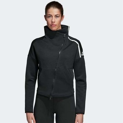 Adidas CZ2817 Women ATHLETICS W ZNE HTR Track top jacket black | eBay