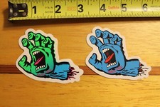 Santa Cruz Skateboards Screaming Hand Skateboarding STICKER - Lot of 2