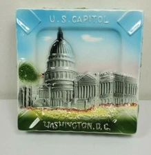 Vintage Washington DC NANCO JAPAN Ceramic Ashtray US Capital 