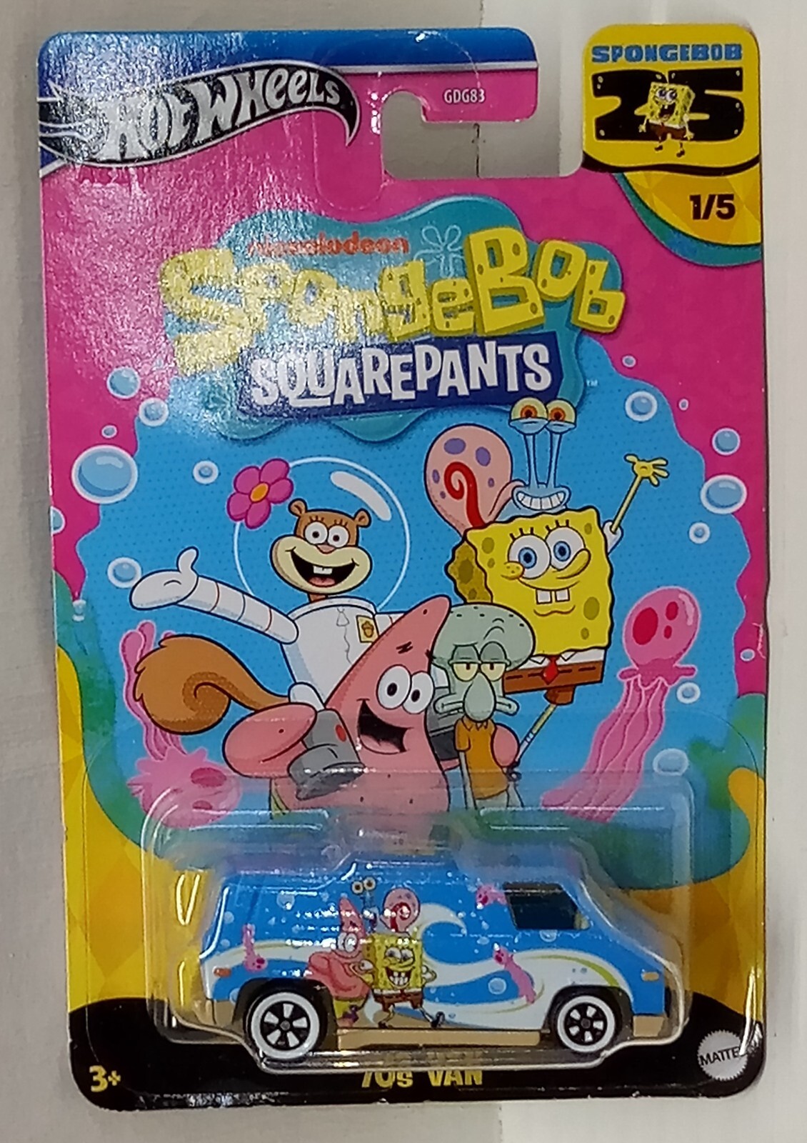 2024 Hot Wheels Spongebob Squarepants 25th Ann. Set 1-5 GDG83   5 Car Set