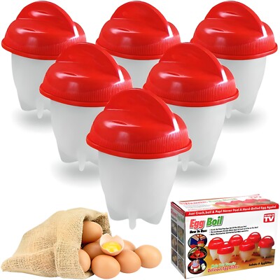 6X Ei-Pochierer Eierkocher Eierform BPA-frei Eier Pochier Tassen DHL Retoo