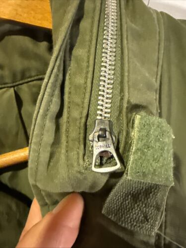 Vintage 60s Vietnam M65 Field Jacket OG-107 Military Sateen Scovill Small Hooded - Picture 4 of 18