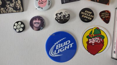 21 Vtg Music Button Pin Patch Beatles Pretenders Air Supply