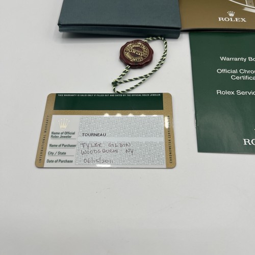 ROLEX EXPLORER 2010 GREEN WAVE WATCH BOX SET, Card, Books,AUTHENTIC OEM ORIGINAl - Picture 5 of 13