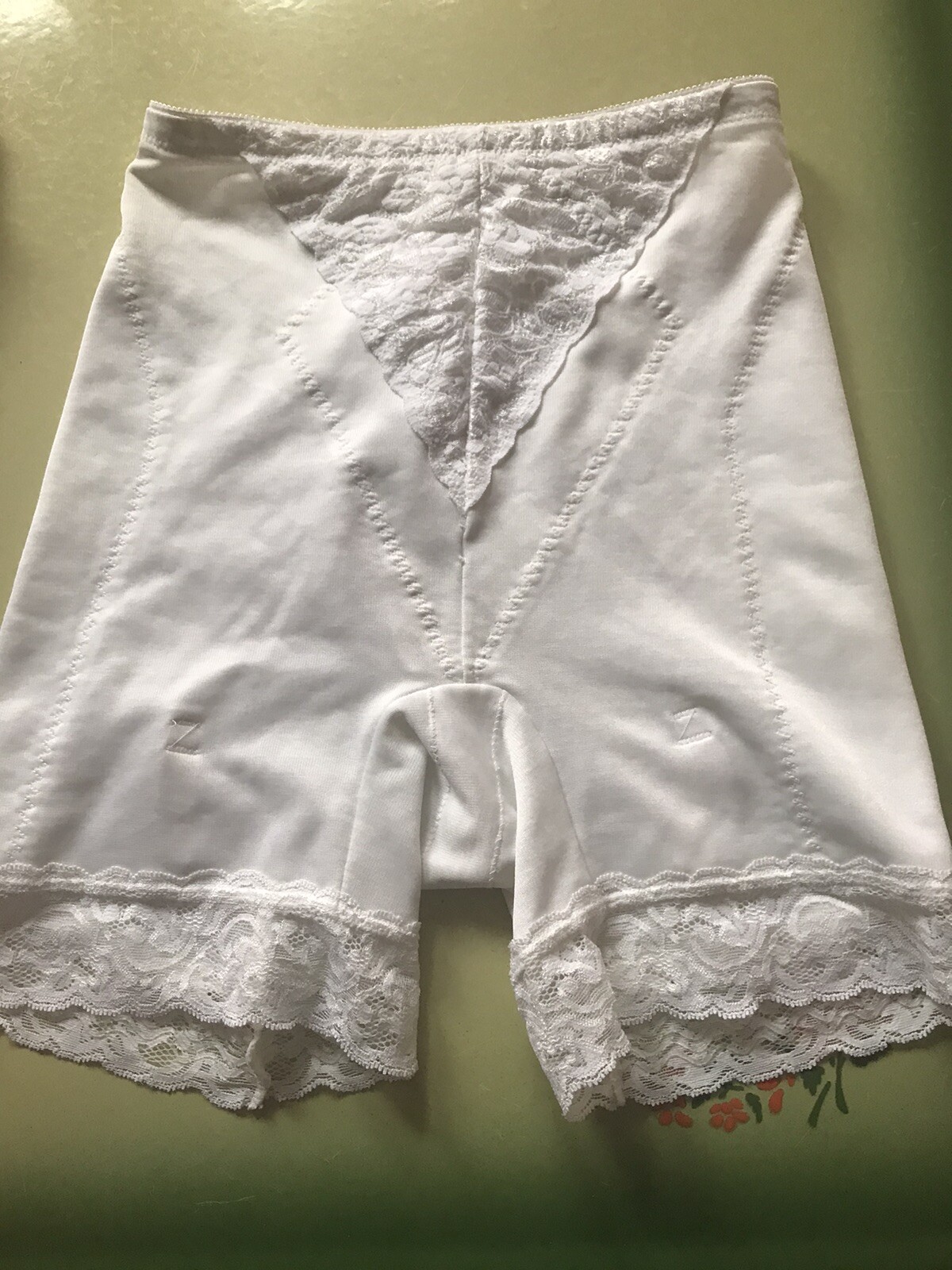 Vintage Sears White Panty Girdle Shaper W/Garter Loop… - Gem