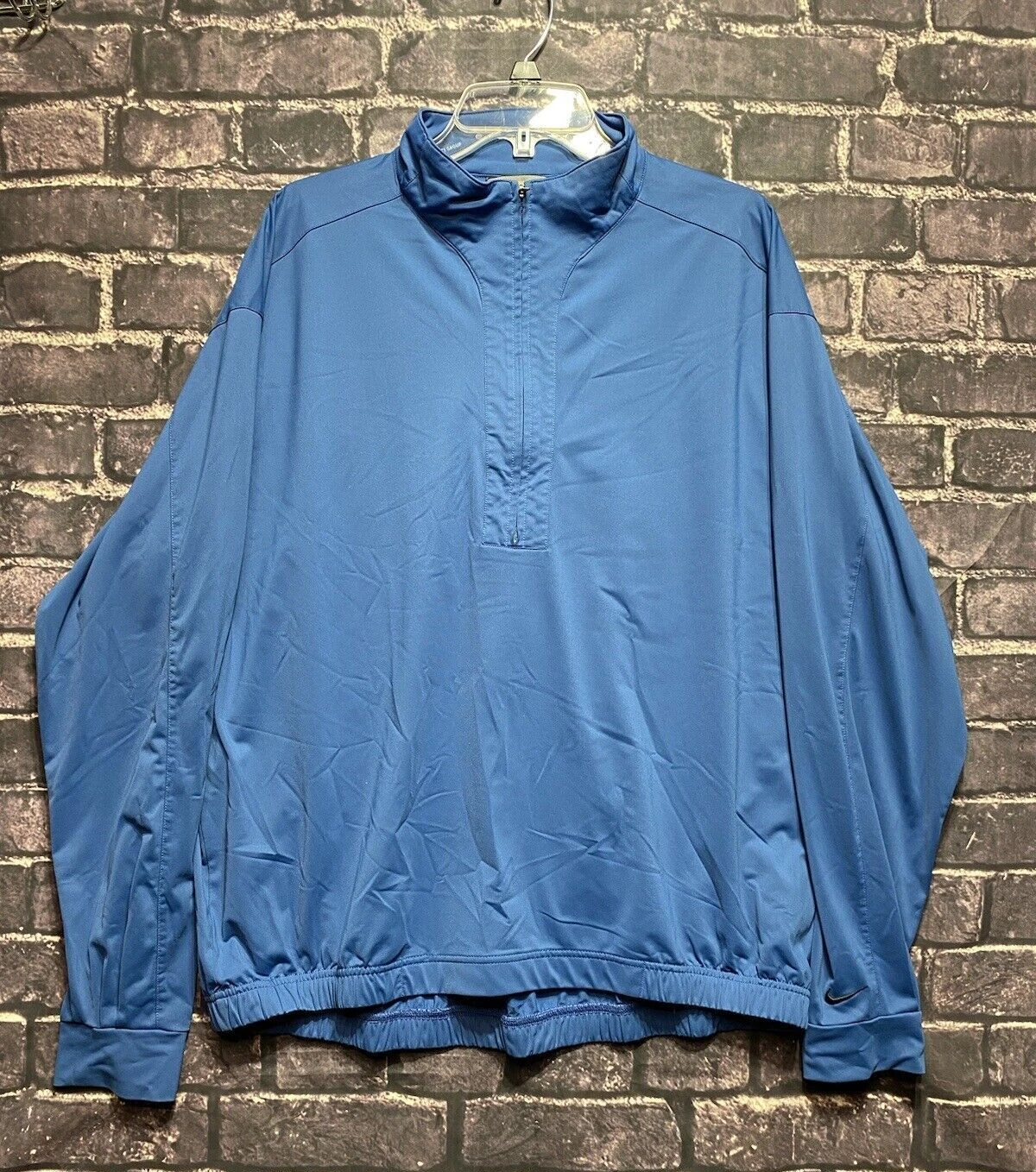 Nike Golf Popover DriFit Windbreaker Jacket Mens Large Blue Half Zip Outdoor Gym