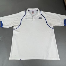 Vintage Team Nike Dri Fit Florida Gators Polo Golf White Shirt Mens Size 2XL