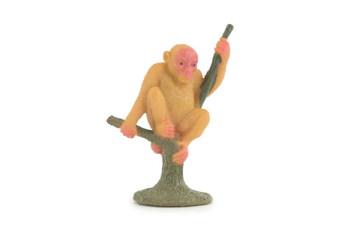 Uakari Toy Monkey, Realistic Rubber Figure, Model, Gift, 2 Inches