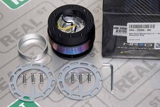 NRG Steering Wheel 2.5" Quick Release Gen 2.0 Black Body with Neochrome Ring