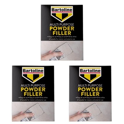 3x Bartoline Mehrzweck Pulver Spachtel Putz Holz Ziegel Stein Reparatur 1,5 kg