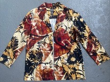 Chico s Additions Leaf Pattern Jacket Plus Size 2 12-14