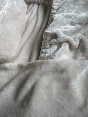 Edelzeit 2xCashma Plüsch Spannbettlaken, 2x 100x200 cm, Offwhite
