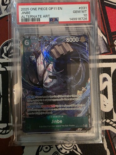 Jinbe (Alternate Art) graded PSA 10 for sale on eBay