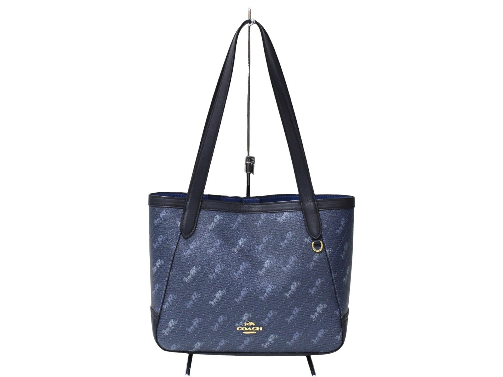 COACH Horse Carriage Tote Handbag C4060 Dark Blue Womens Japan A-260114-9 thumbnail 22