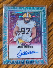 Jack Endries Auto -2025 Leaf Vivid Teal Autograph #/10 BA-JE1 -Texas Longhorns