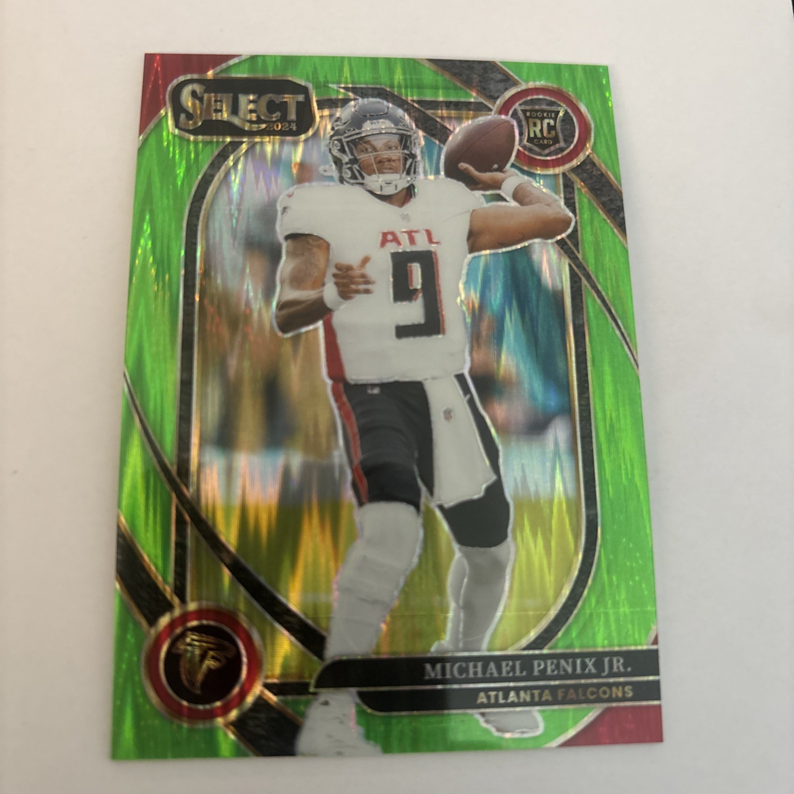 2024 Select - Club Level Michael Penix Jr. #235 Neon Green Shock Prizm /499 (RC)