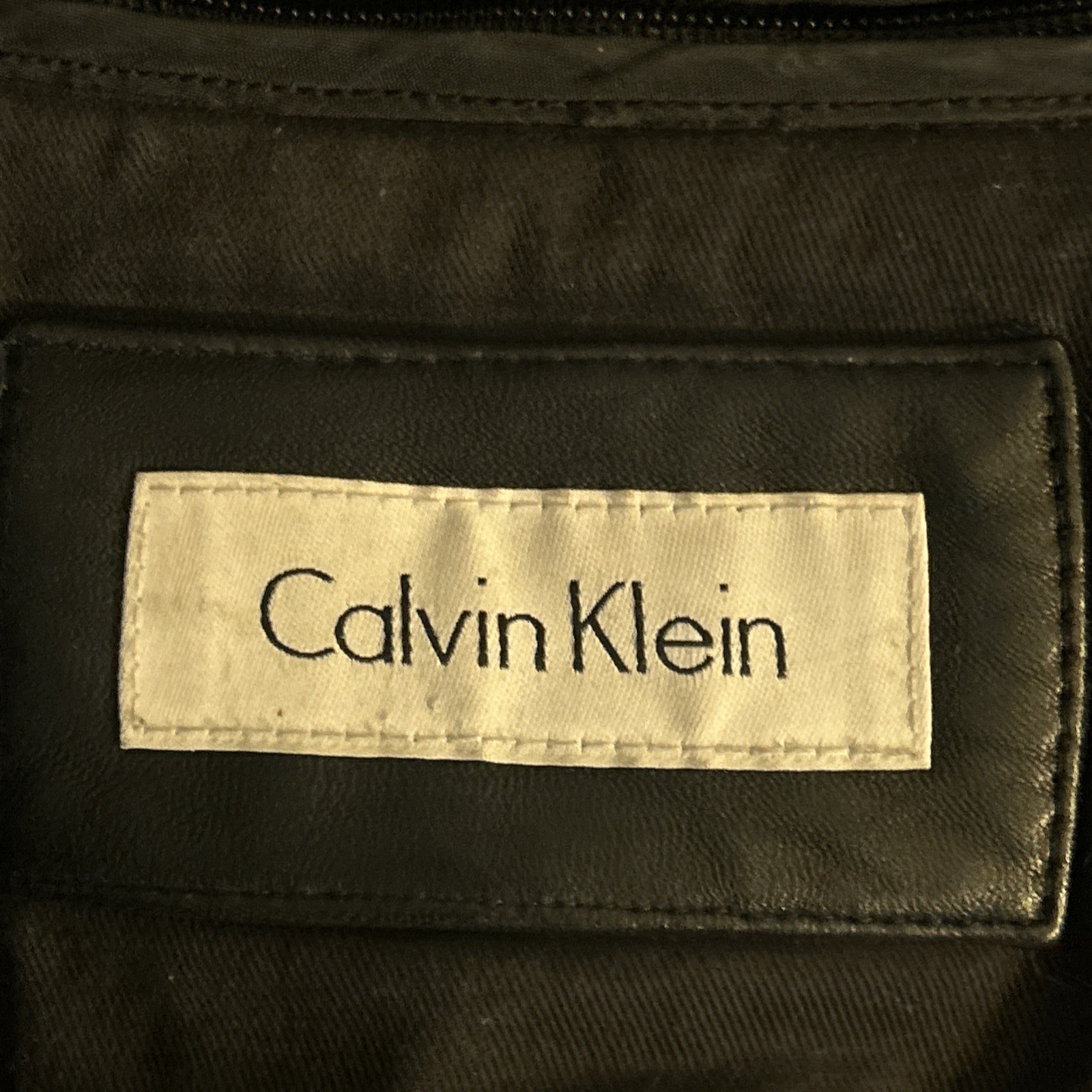 Calvin Klein leather jacket three button Multi po… - image 6