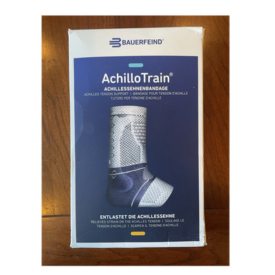 Bauerfeind AchilloTrain Achilles Tendon Support Size 6 Ankle/Foot Black/Blue