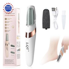Electric Foot File Rechargeable Callus Remover for Hard Cracked Skin at-Home