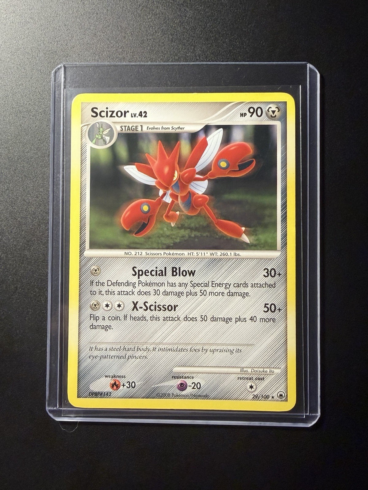 Pokemon TCG Scizor 29/100 Rare Majestic Dawn 2008 Lightly Played