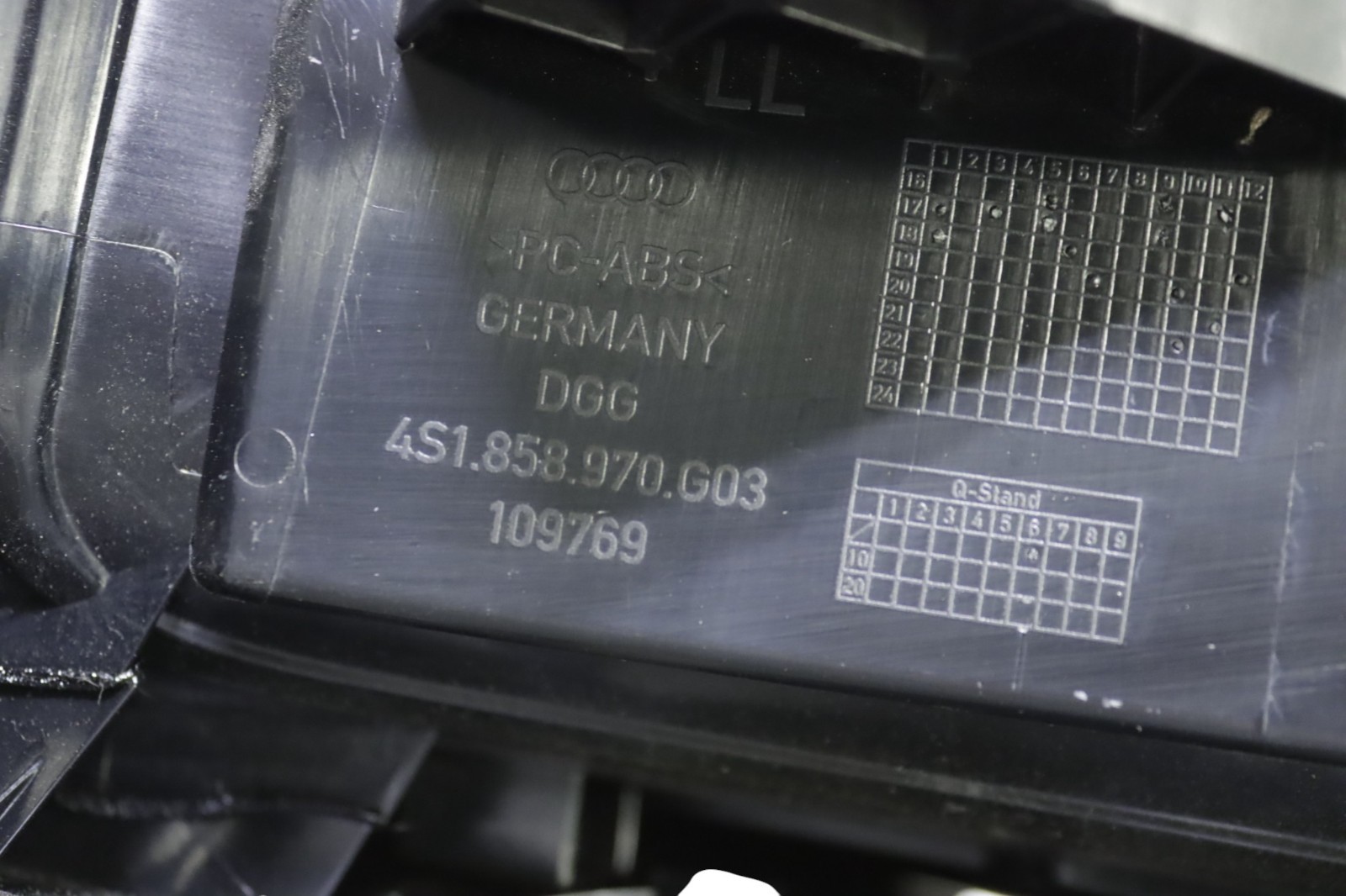 Audi R8 V10 Front Left Lower Dashboard Trim Panel 4S1858970E 2017 - 2023 OEM