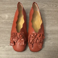LArtiste by Spring Step Shoes Louisa Ballet Flats Red Leather Womens 38 US 7.5/8