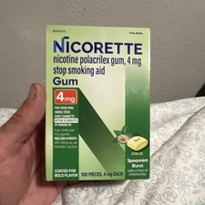 Nicorette Nicotine Gum, 4mg Nicotine Gum, 100 Pieces 25 Boxes To Be Sold