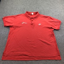 Vintage Georgia Bulldogs Polo Shirt Mens 2XL Red Basketball Nike Embroidered 90s