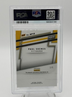 Panini 2024 NSCC VIP Gold Prospects Paul Skenes #RP12 Auto Black /5 PSA 10