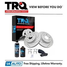 TRQ Front Premium Semi Metallic Brake Pad & Performance Rotor Kit for Suzuki