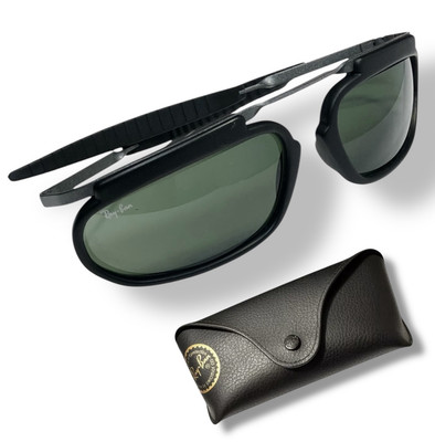 Vintage Ray Ban Bausch Lomb Green Sport Black Matte  Gunmetal Sunglasses RARE