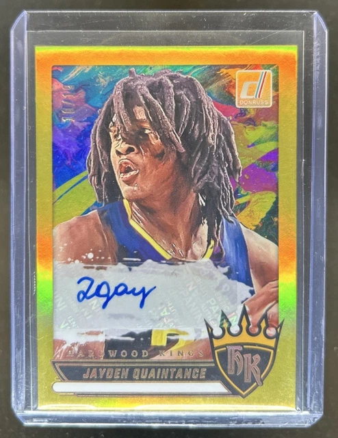 2025-26 Panini Donruss Jayden Quaintance Hardwood Kings Auto Autograph Gold #/10