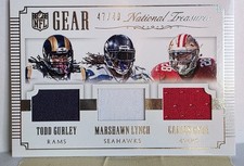 🇨🇦 2015 Panini National Treasures Gear Trios Gurley Lynch Hyde RC 47/49 G3-GLH