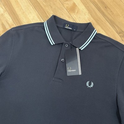 Fred Perry M3600 Polo Shirt Mens Medium Navy Blue Twin Tipped Mod 60s Ska BNWT